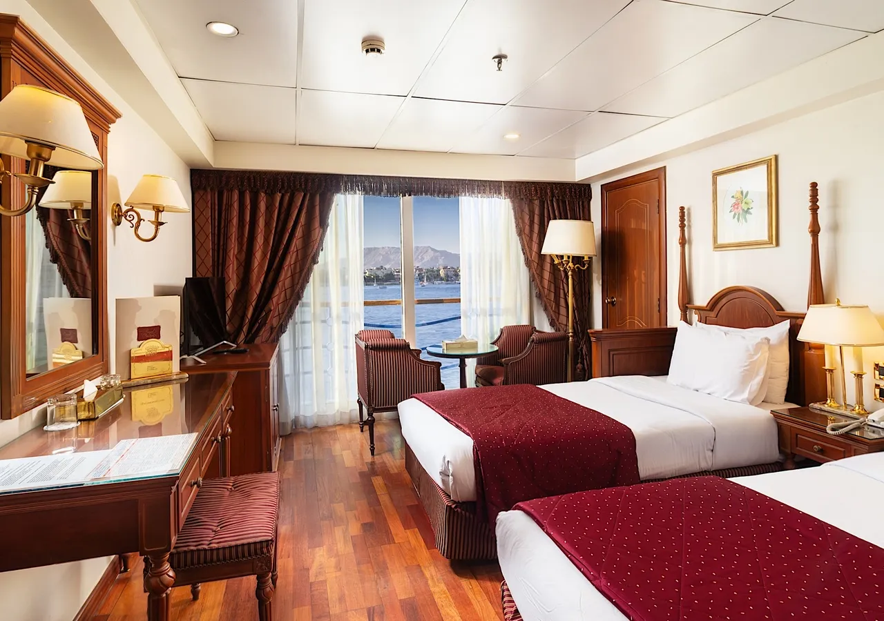 Cabin aboard the Royal Princess Nile Cruise Nile cruise